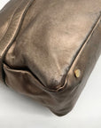 Jimmy Choo Metallic Bronze Leather Tulita Hobo Bag