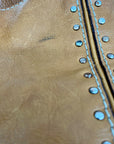 Michael Kors Brown Leather Astor Studded Hobo Shoulder Bag