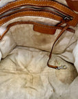 Michael Kors Brown Leather Astor Studded Hobo Shoulder Bag