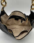 I.N.C. International Concepts Black Faux Leather Giannaa Medium Stud Hobo Bag