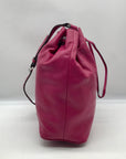 Michael Kors Deep Pink Pebbled Leather Jules Bucket Bag