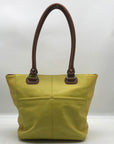Tignanello Yellow Leather Perfect Pocket Tote Bag