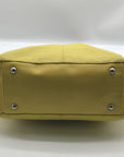 Tignanello Yellow Leather Perfect Pocket Tote Bag