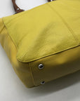 Tignanello Yellow Leather Perfect Pocket Tote Bag