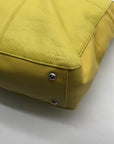 Tignanello Yellow Leather Perfect Pocket Tote Bag