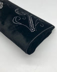 St. John Black Rhinestone Embellished Evening Clutch