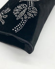 St. John Black Rhinestone Embellished Evening Clutch