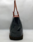 Dooney & Bourke Black Patent Leather & Suede Tote Bag