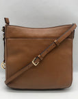 Michael Kors Brown Leather Jet Set Travel Large Crossbody Messenger Bag