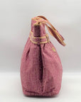 Diane von Furstenberg Purple And Brown Monogram Canvas Travel Tote Bag