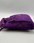 Coach Purple Monogram Print Nylon Crossbody