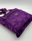 Coach Purple Monogram Print Nylon Crossbody