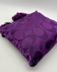 Coach Purple Monogram Print Nylon Crossbody