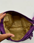 Coach Purple Monogram Print Nylon Crossbody