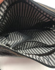Jack Georges Black Leather Woven Hobo Bag