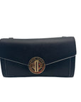 Cole Haan Grand Series Black Pebbled Leather Wallet Crossbody