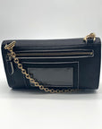 Cole Haan Grand Series Black Pebbled Leather Wallet Crossbody