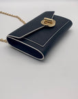 Cole Haan Grand Series Black Pebbled Leather Wallet Crossbody