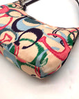 Coach Multi-Colored Signature Fabric Shoulder Bag
