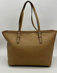 Michael Kors Brown Jet Set Travel Large Saffiano Leather Tote Bag