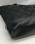 Coach Black Canvas Leather Julia OP Art Shoulder Tote Bag 14963