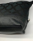 Coach Black Canvas Leather Julia OP Art Shoulder Tote Bag 14963