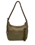Brighton Barbados Zinc Pearl Pebbled Leather Hobo Bag