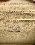 Louis Vuitton Damier Azur Zippy Coated Canvas Coin Wallet Branding Close Up