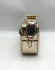 Michael Kors Metallic Gold Leather Maisie 2-In-1 Camera Crossbody Bag