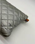 MZ Wallace Metallic Silver Metro Pouch