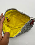 MZ Wallace Metallic Silver Metro Pouch