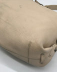 Cole Haan Cream Leather Studded Hobo Bag