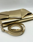 On 34th Soft Gold Rosemari Geometric Crossbody Clutch