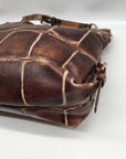 Dooney & Bourke Brown Crocodile Embossed Shoulder Bag