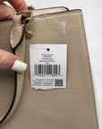 Kate Spade Light Sand Pebbled Leather Leila Convertible Satchel