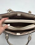 Kate Spade Light Sand Pebbled Leather Leila Convertible Satchel