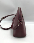 Lancaster Paris Burgundy Saffiano Leather Crossbody Bag