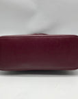 Lancaster Paris Burgundy Saffiano Leather Crossbody Bag