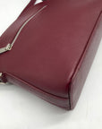 Lancaster Paris Burgundy Saffiano Leather Crossbody Bag