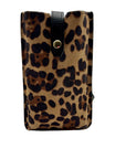 I.n.c. International Concepts Leo/Black Fabric Ashlii Phone Wristlet Crossbody