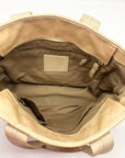 Coach Yellow Cotton Sateen Hampton Scribble Tote Bag