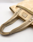 Coach Yellow Cotton Sateen Hampton Scribble Tote Bag