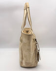 Coach Yellow Cotton Sateen Hampton Scribble Tote Bag