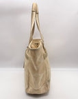 Coach Yellow Cotton Sateen Hampton Scribble Tote Bag