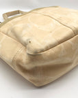 Coach Yellow Cotton Sateen Hampton Scribble Tote Bag