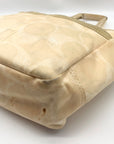 Coach Yellow Cotton Sateen Hampton Scribble Tote Bag