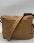 Fossil Brown Leather Multi-Pocket Work Shoulder Bag
