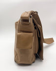 Fossil Brown Leather Multi-Pocket Work Shoulder Bag