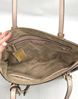 Michael Kors Soft Pink Leather Charlotte East West Top Zip Tote bag