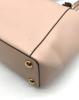 Michael Kors Soft Pink Leather Charlotte East West Top Zip Tote bag